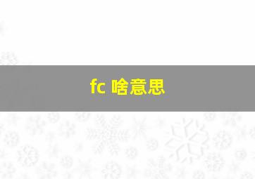 fc 啥意思